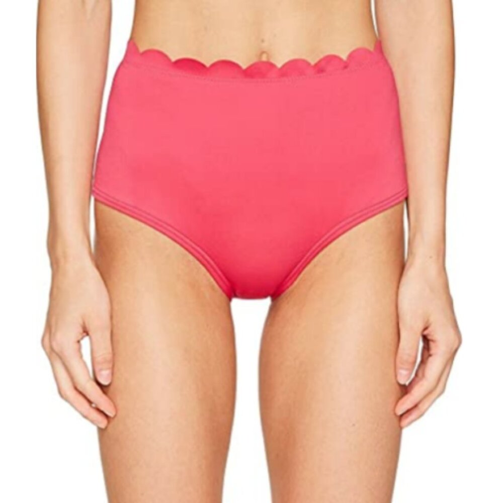 Kate Spade New York Scalloped High Waisted Bikini Bottoms